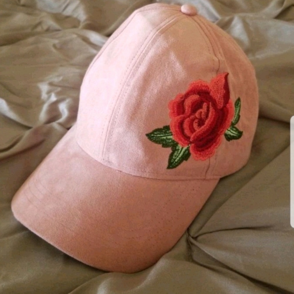 Embroidered Rose Cap